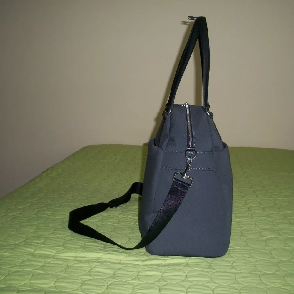 Lo & Sons Grey Nylon Laptop/Weekender